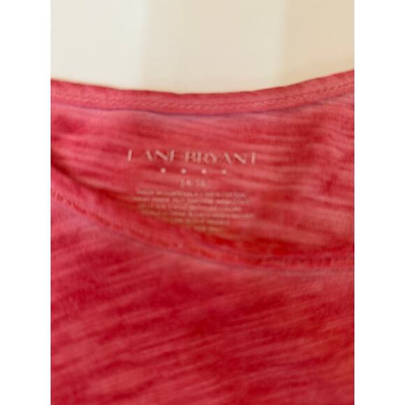 Lane Bryant Pink Burnout Tee Shirt Women’s 26/28 Plus Size Lightweight Stretch - Picture 2 of 3